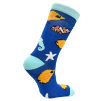 Bamboo socks, coral fish, Shoe size: UK 7-11, Euro 41-47