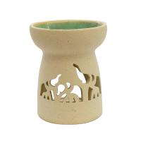 Oilburner, circular with elephant cut out design, 11.5cm height