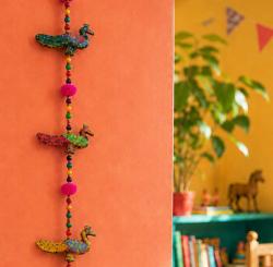 Peacock Tota Bell Hanging Recycled Plastic 80cm length