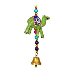 Camel Hanging with Bell Recycled Plastic Green Red