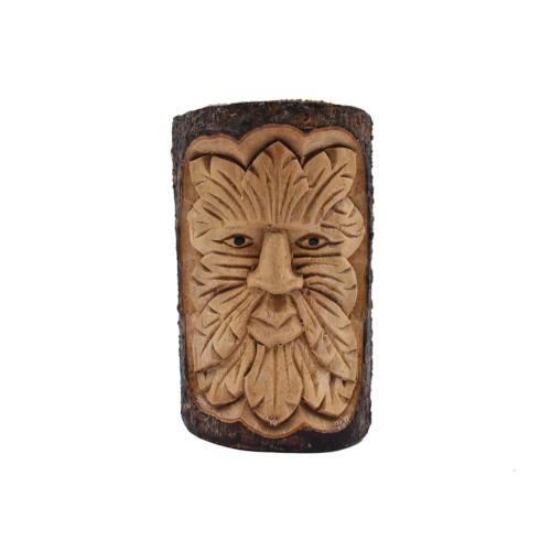 Green man jempinis wood carving 15cm