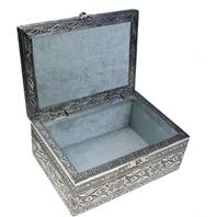 Aluminium jewellery/trinket box, elephant, 17.5x12.5x8cm