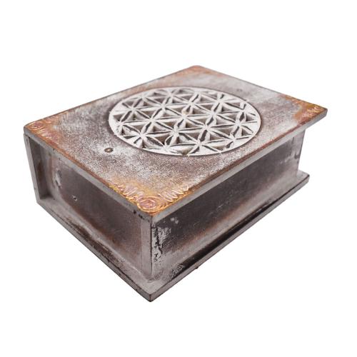 Pair of Wooden Boxes, Flower of Life