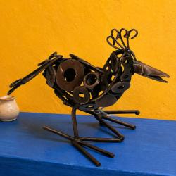 Recycled Metal Bird Ornament