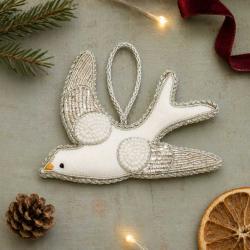 Hanging Decoration Embroidered Flying Dove