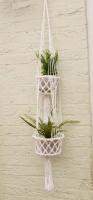 Hanging basket, macrame, double