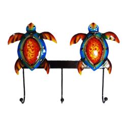 Triple Coat Hook Metal Turtles 26x4x20cm