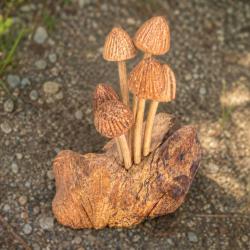 Handcrafted Wooden Toadstool Woodland Decoration