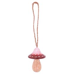 Handcrafted Purple Woodland Toadstool Hanging Decoration
