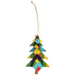 Hanging Christmas Decoration, Rainbow paper tree