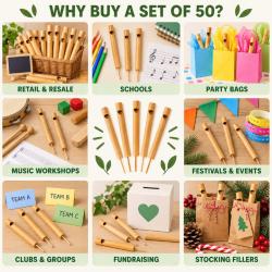 Handcrafted Bamboo Swanee Slide Whistle – 16cm (Set of 50)