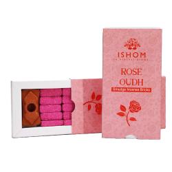 ISHOM Rose Oudh Smudge Incense Bricks