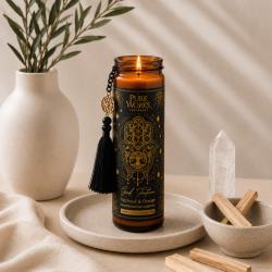 Candle in Glass Jar Esoteric Good Fortune, Patchouli and Orange 300g
