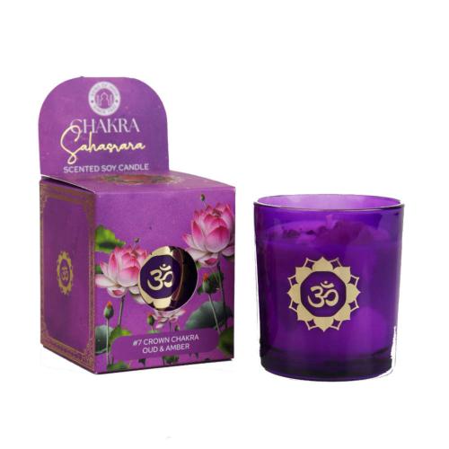 Scented Candle Chakra Mantra Sahasrara Balancing - Crown