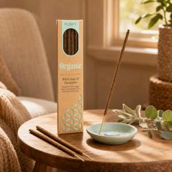 Smudge Incense Organic Goodness Purify Sage Eucalyptus x6