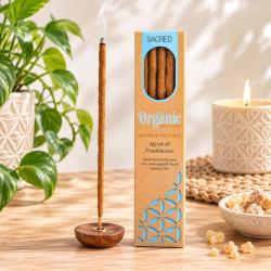Smudge Incense Organic Goodness Sacred Myrrh Frankincense x6