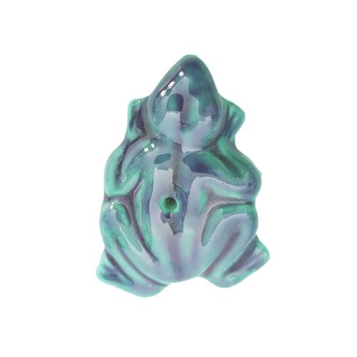 Incense Holder Ceramic Frog Blue