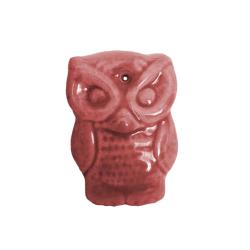 Incense Holder Ceramic Owl Pink