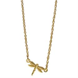 Pendant necklace with dragonfly, gold colour