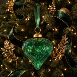 Hanging Tree Decoration Glass Onion Green