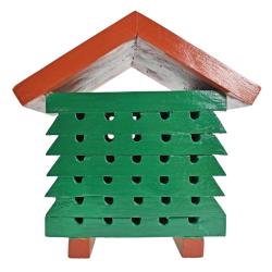 Bee / bug wooden house / box free standing 24 x 24 x 16.5cm
