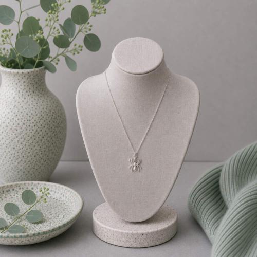 Pendant Necklace Silver Colour Spider