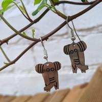 Earrings elephants silver colour