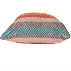 Cushion Cover Soft Recycled Material Multi Coloured Stripes 40x40cm