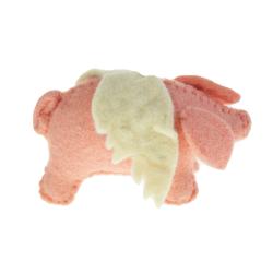 Hanging decoration, felt flying pig