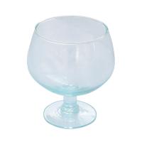 Wide glasses recycled glass, 12cm height, set of 2