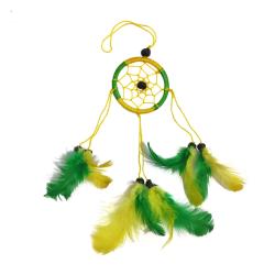 Dreamcatcher yellow & green 6cm