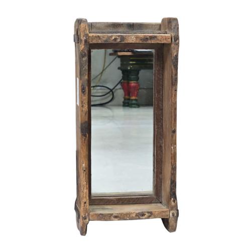 Upcycled Wooden Brick Mould Mirror Approx 15x10x32cm