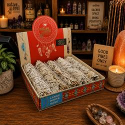 Native Soul Large White Sage Display Unit With 5 pcs