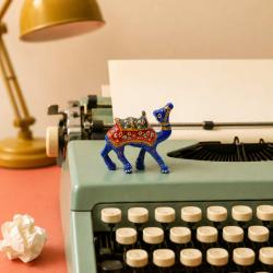 Blue Camel Ornament Recycled Plastic 7 × 2.5 × 7cm