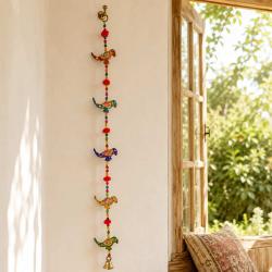 Bird Mobile Hanging Bell Recycled Plastic 80cm length