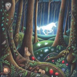 Greetings card "Forest Glow" 16x16cm