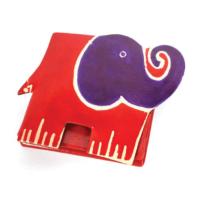 Leather coin purse elephant