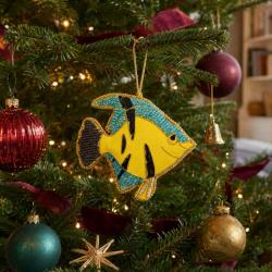 Hanging Decoration Embroidered Tropical Fish