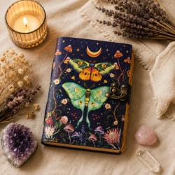 Moth & Butterfly Notebook Journal with Clasp 13 x 18cm