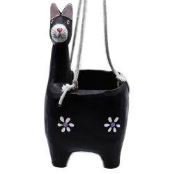 Hanging wooden planter cat 11 x 24 x 11cm