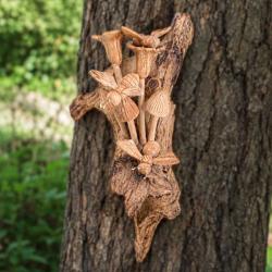 Handcrafted Woodland Wall Hanging with Toadstools and Bees