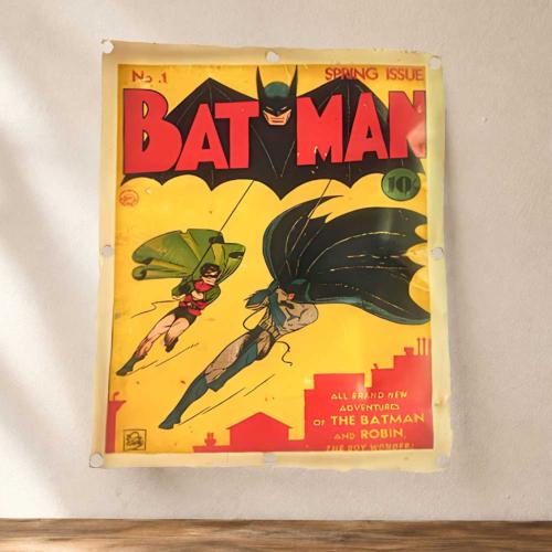 Recycled Metal Drum Batman Wall Plaque