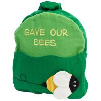 Child's backback green, save our bees