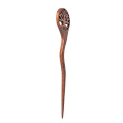 Hand-Carved Rosewood Tree of Life Hair Pin