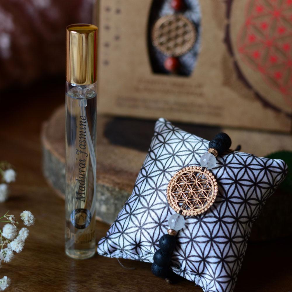 Scented bracelet + spray gift set, Organic Goodness, Madurai Jasmine