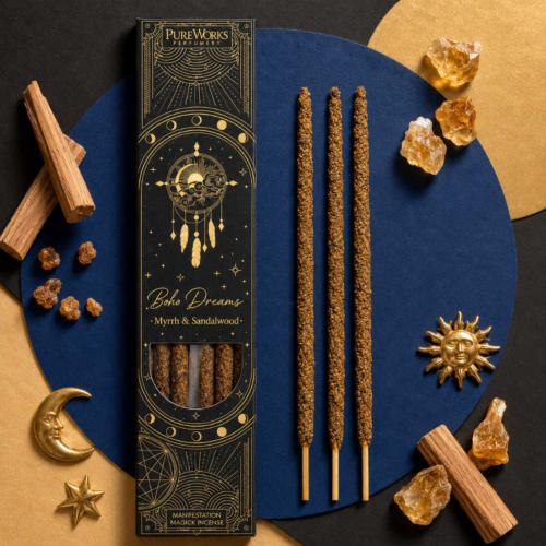 Smudge Incense Esoteric Boho Dreams Myrrh & Sandalwood x 6