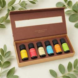 Aroma Oil Gift Set Organic Goodness, Six Assorted Fragrances