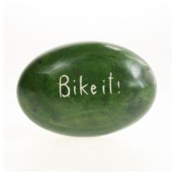 Sentiment pebble oval, Bike it, green
