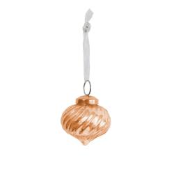 Hanging Tree Decoration Glass Swirly Copper Colour