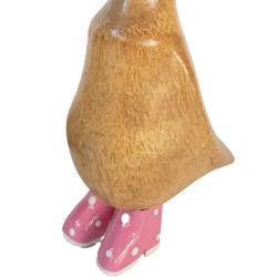 Duck Pink Hat and Boots Bamboo Root 27cm